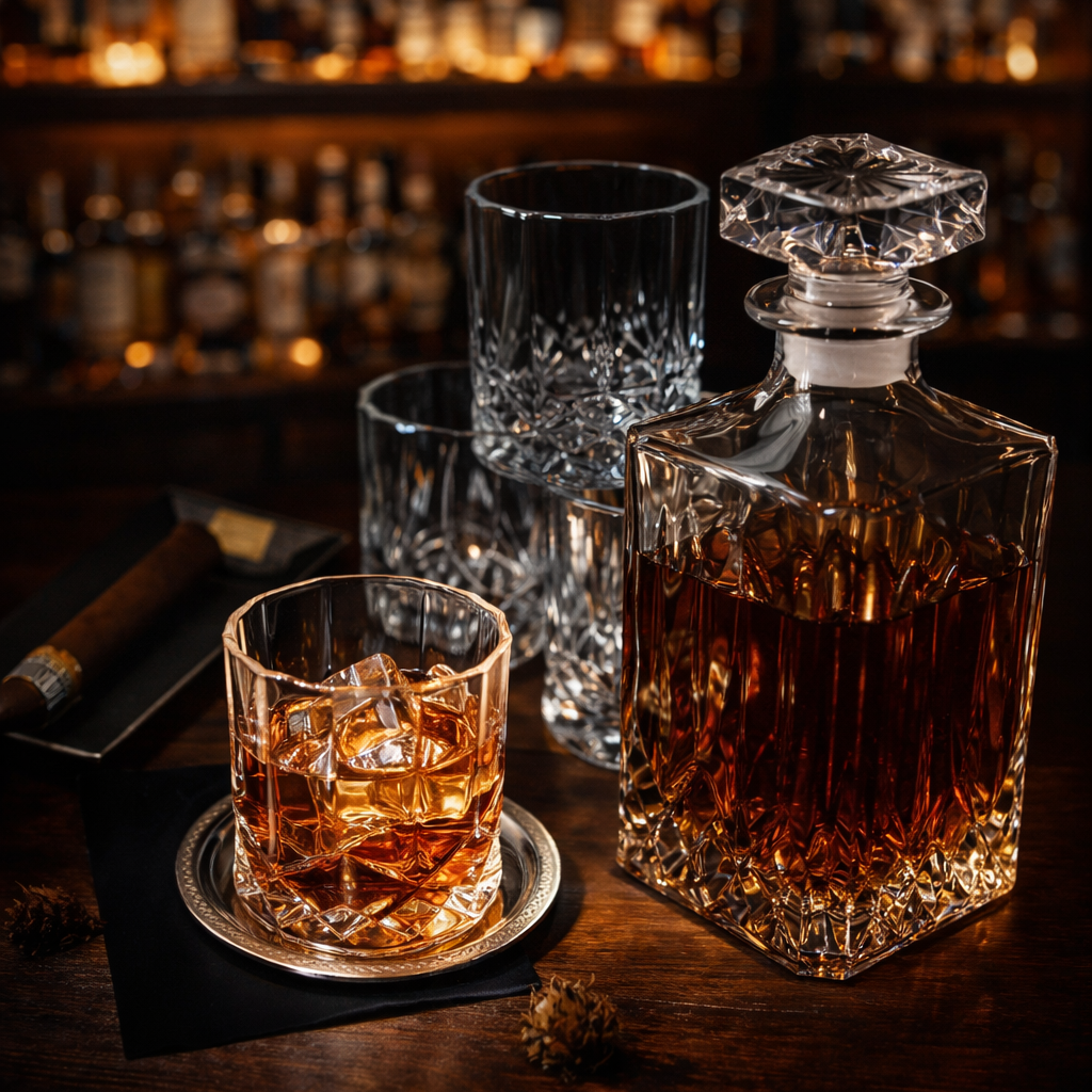 Whisky Bottle and Glasses Set
