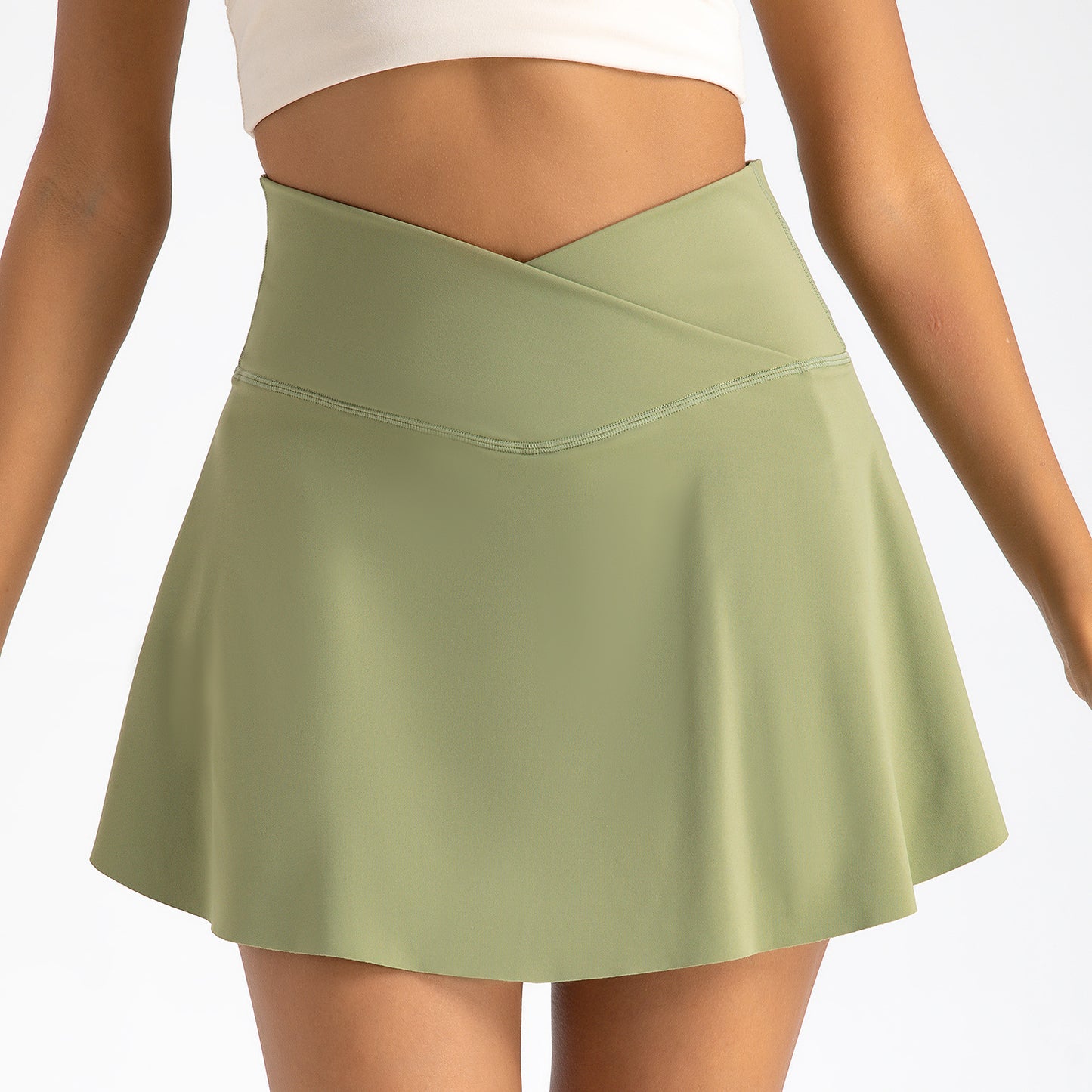 High-Waisted Yoga Skirt Shorts for Fitness and Running