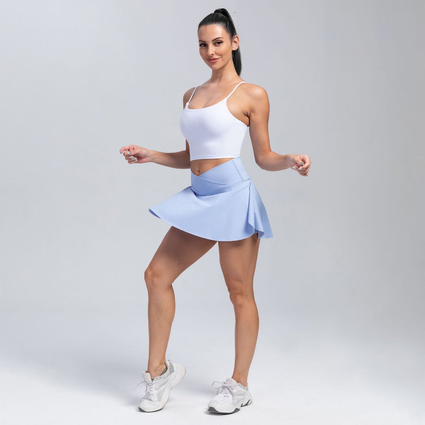 High-Waisted Yoga Skirt Shorts for Fitness and Running