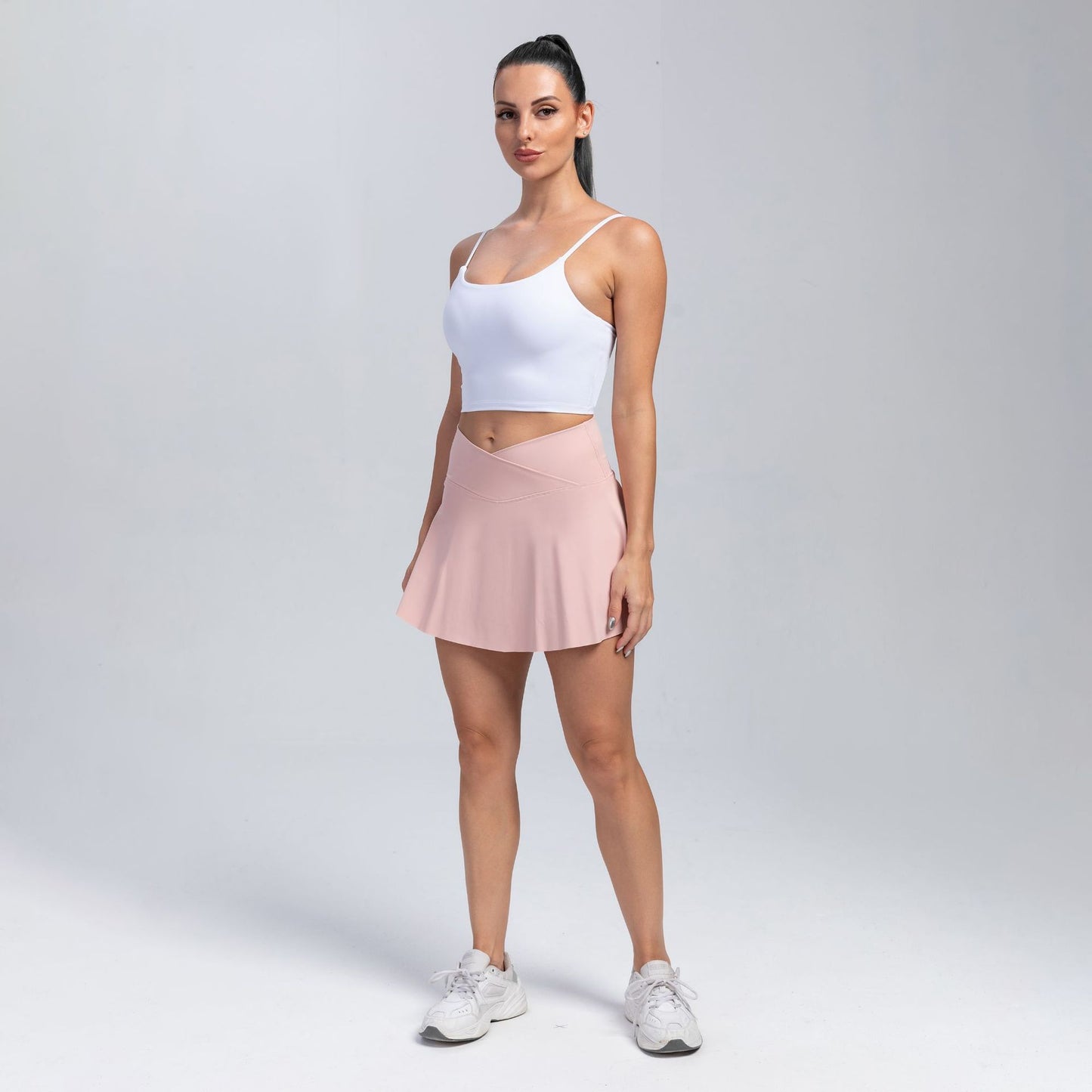 High-Waisted Yoga Skirt Shorts for Fitness and Running