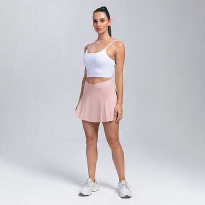 High-Waisted Yoga Skirt Shorts for Fitness and Running