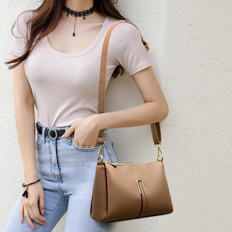 Small Genuine Leather Handbag Ayla