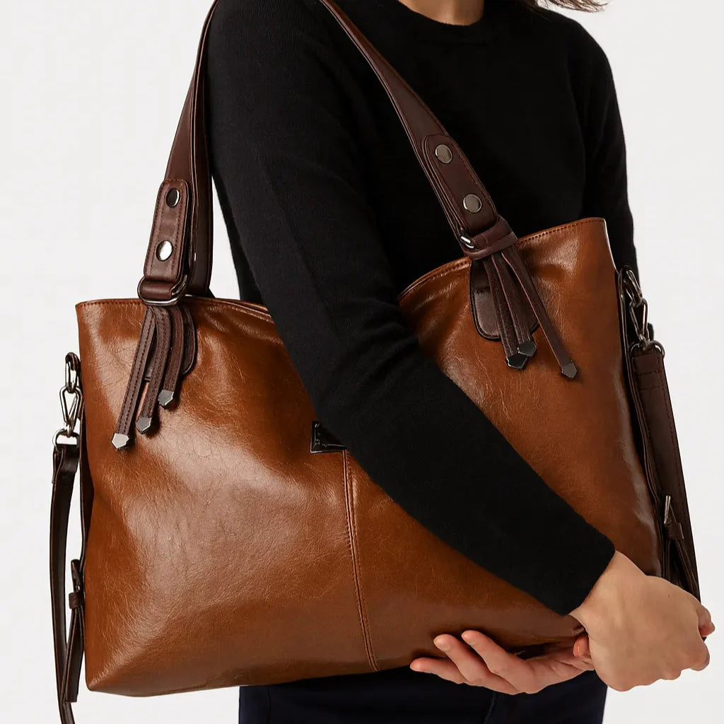 Genuine Leather Handbag - Olivia