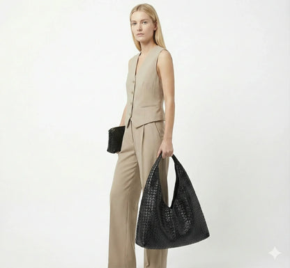 Genuine Leather Handbag and Wallet - Noelle