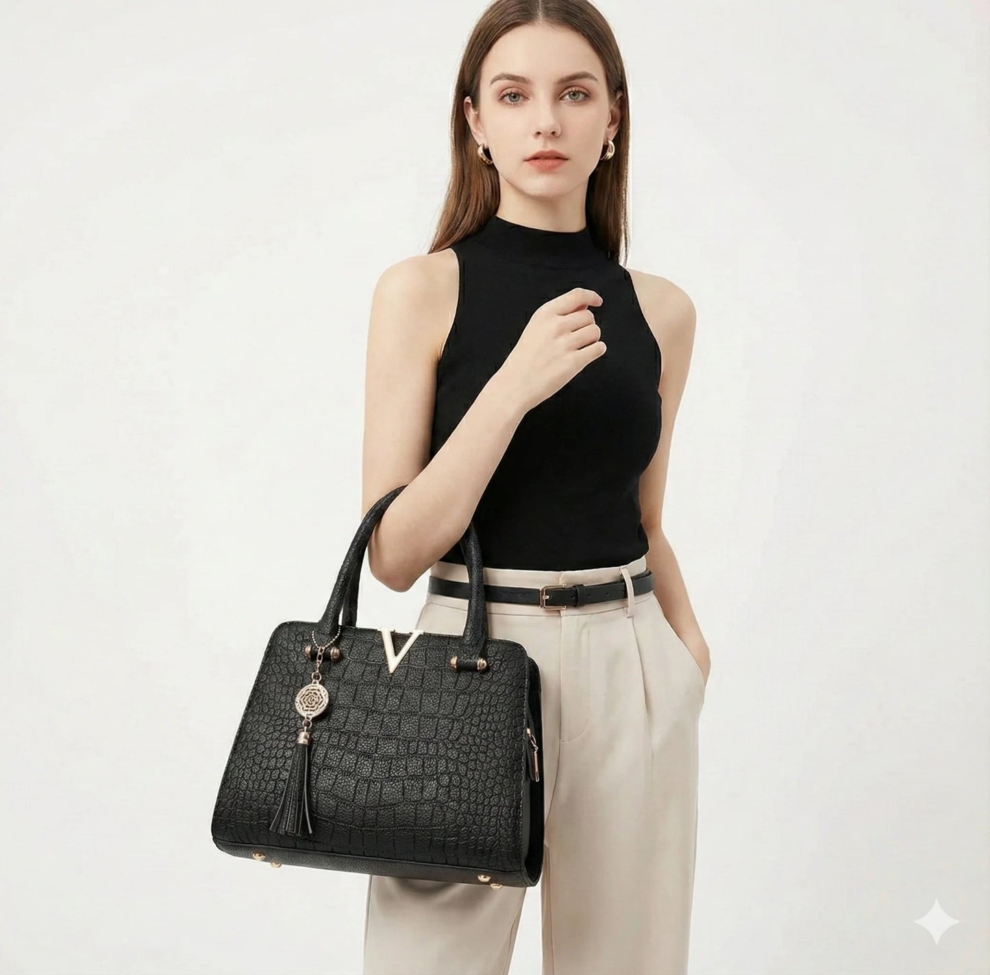 Genuine Leather Handbag - Veneza