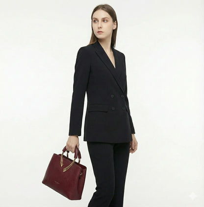 Genuine Leather Crossbody Handbag - Uiva
