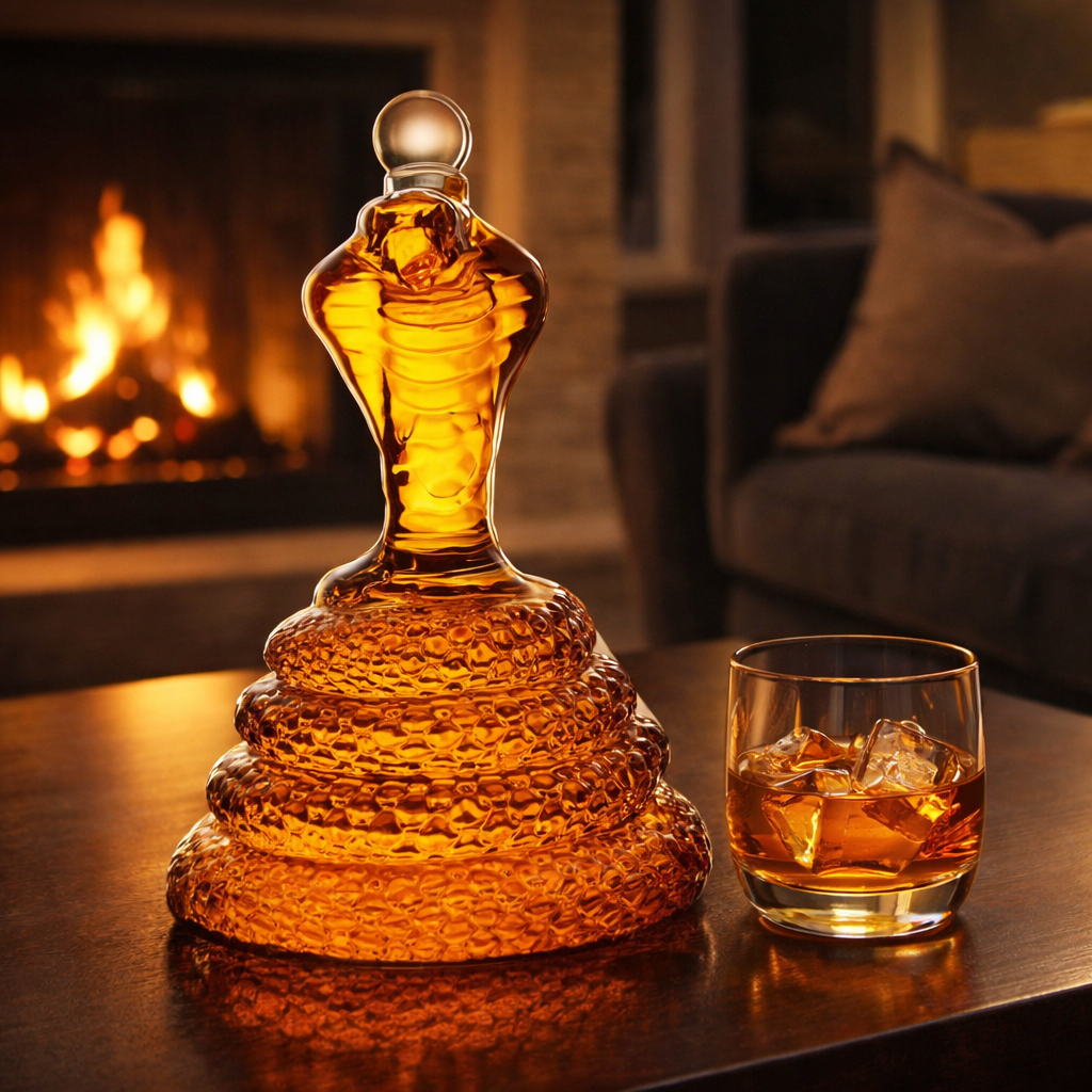 Cobra Whisky Decanter – Sculptural Elegance