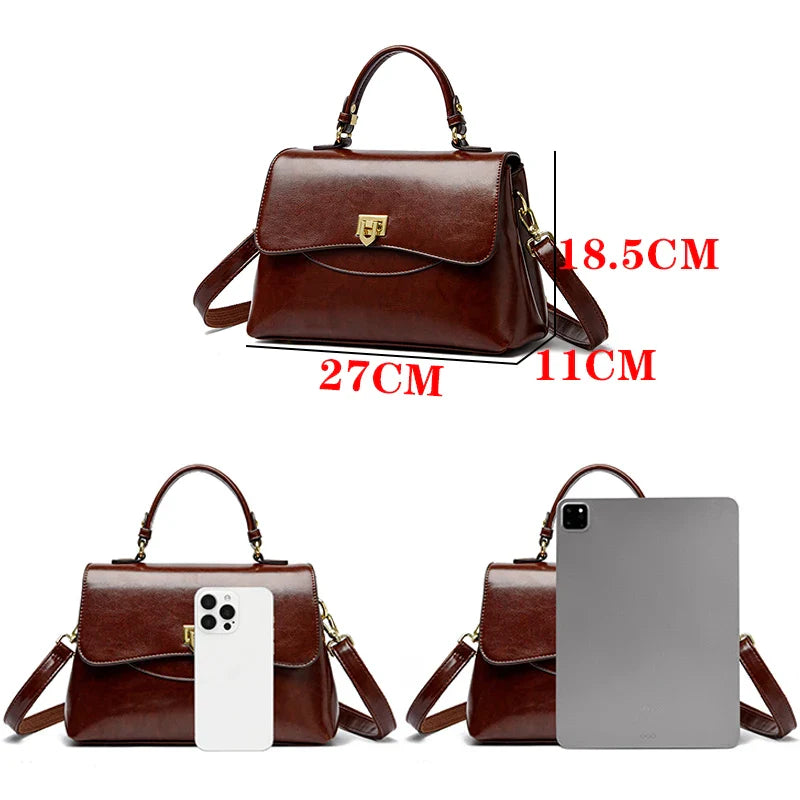 Handbag in Genuine Leather - Sienna
