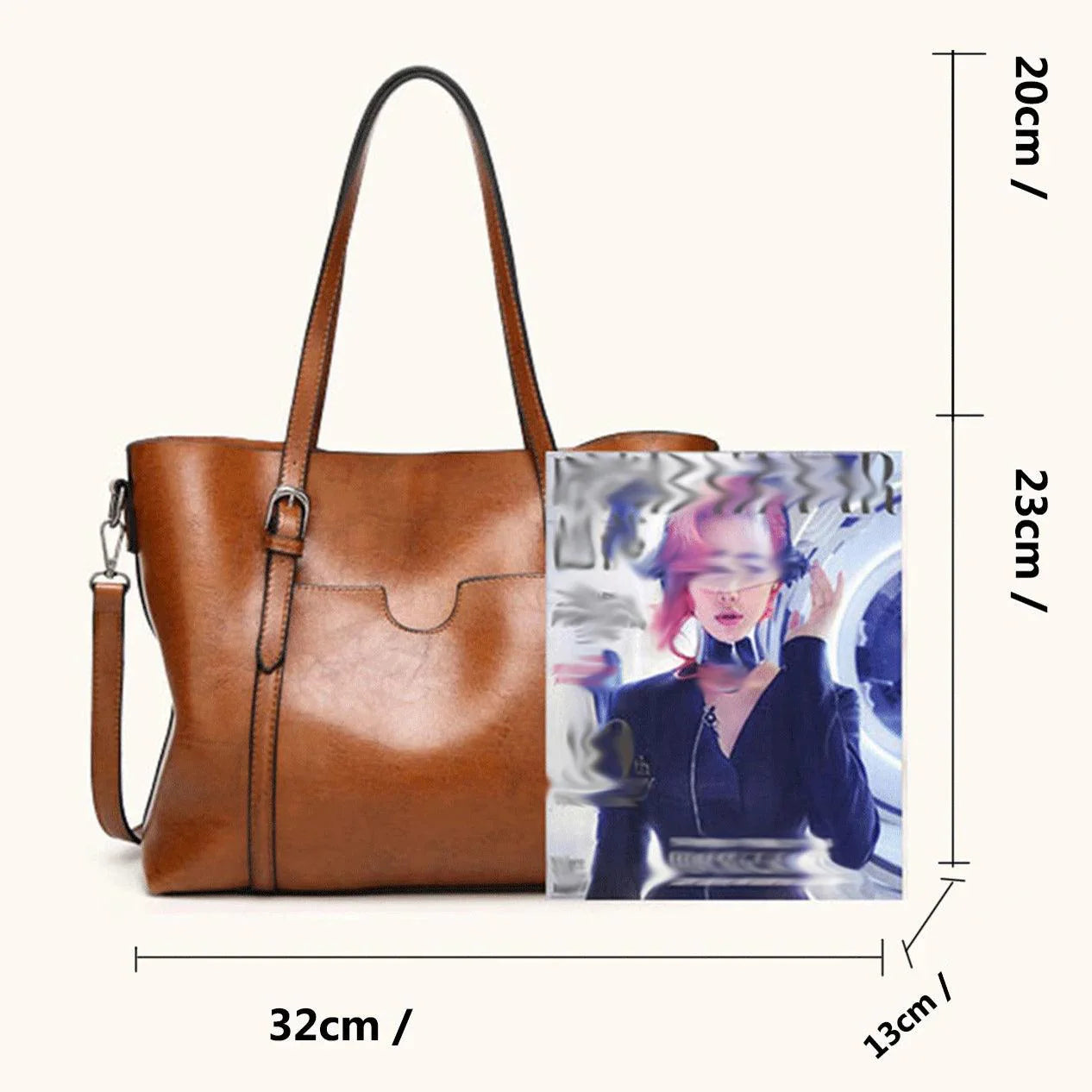 Genuine Leather Handbag - Glamour