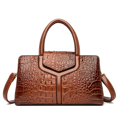 Handbag in Genuine Leather - Crock