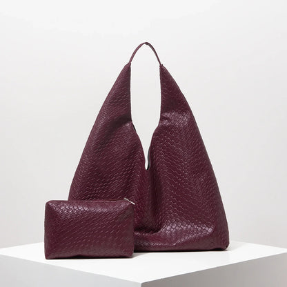 Genuine Leather Handbag and Wallet - Noelle