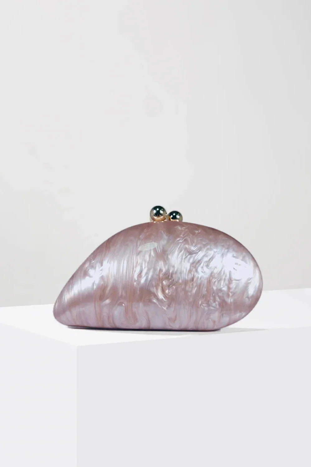 Livia Pearl Shell Acrylic Clutch Bag