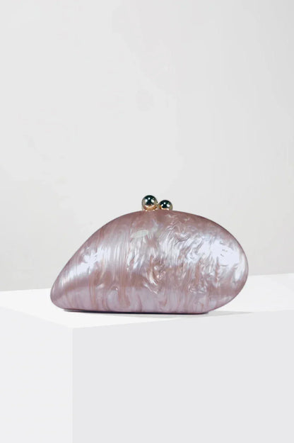 Livia Pearl Shell Acrylic Clutch Bag