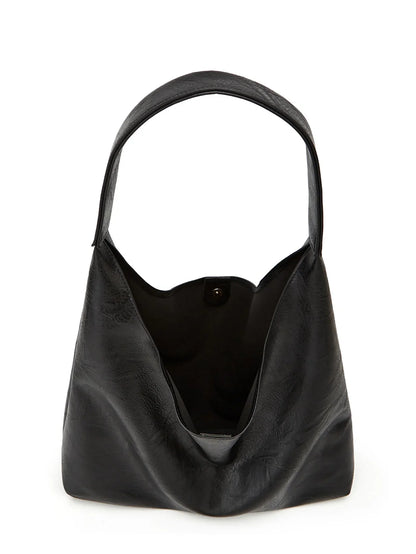 Genuine Leather Messenger Handbag + Leather Wallet - Manz