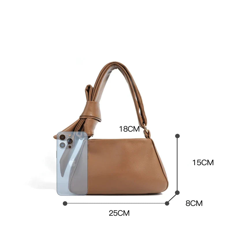 Genuine Leather Crossbody Bow Bag Hilda