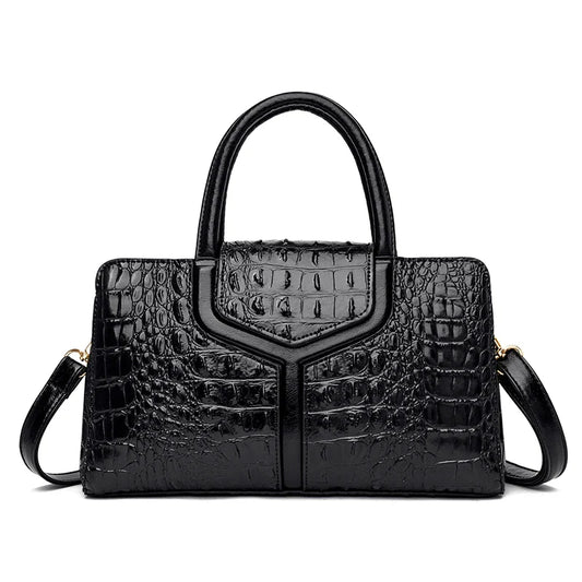 Handbag in Genuine Leather - Crock