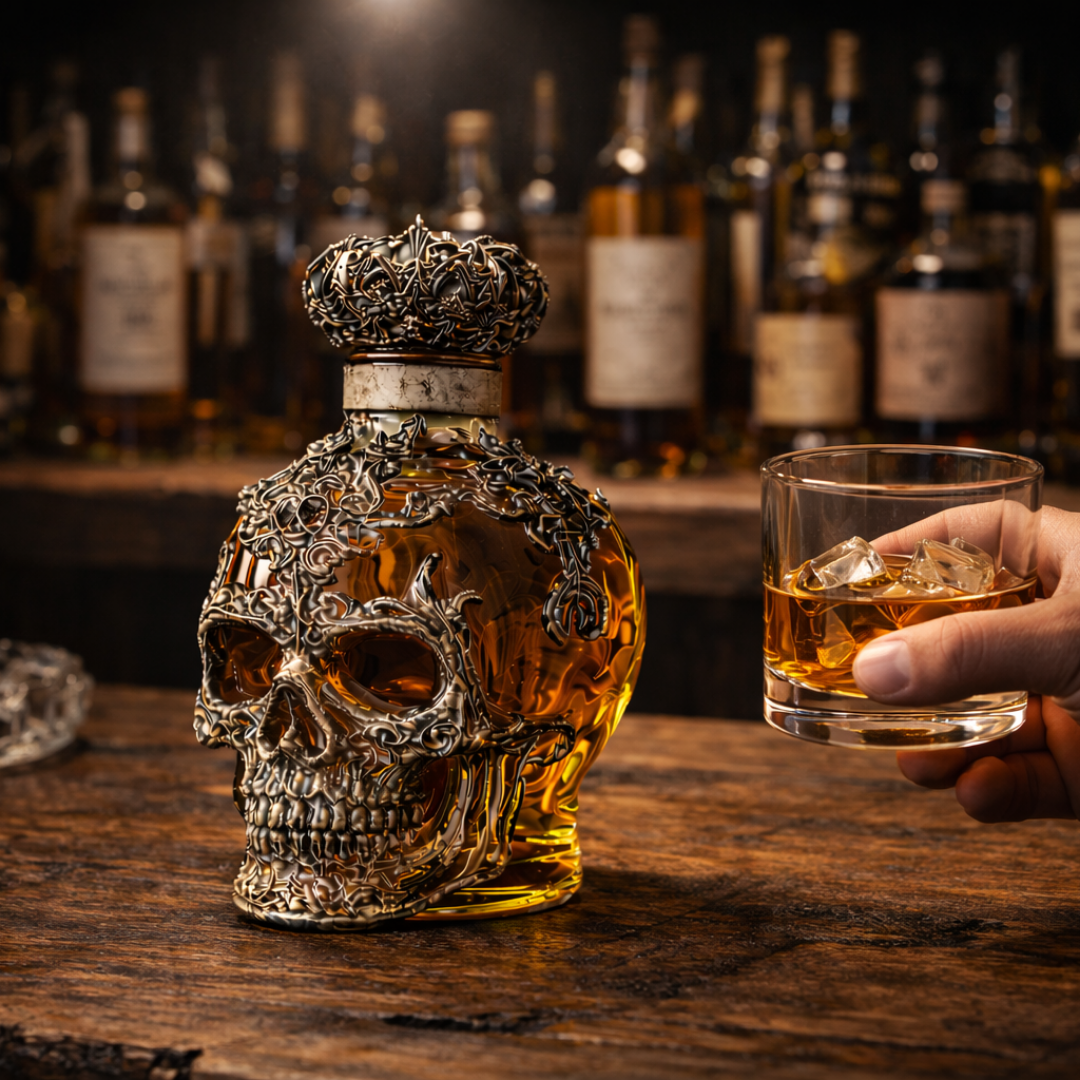 Whisky Bottle – Skull Edition