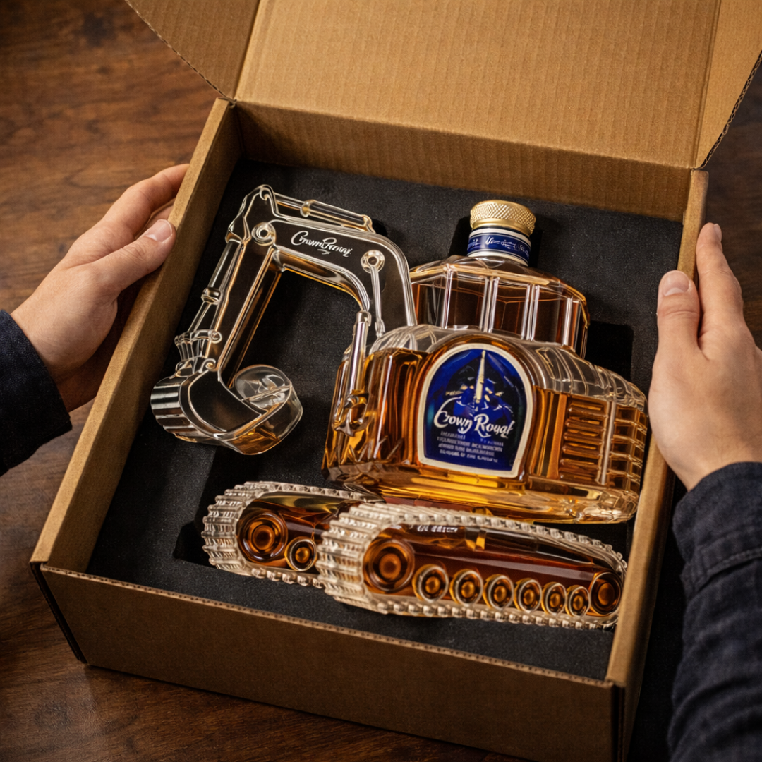 Whisky Bottle – Excavator Edition: The Essence of Strength
