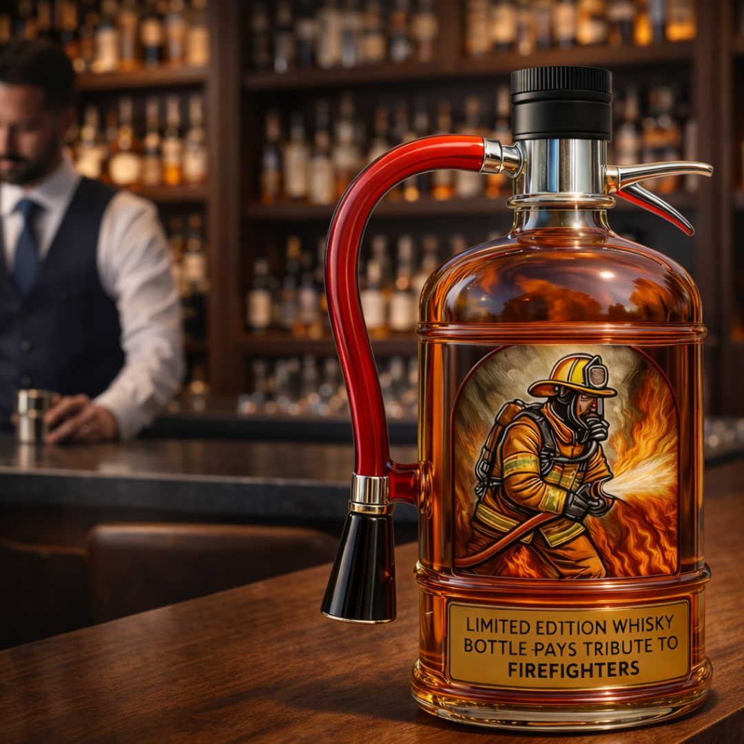Decorative Whisky Bottle – Fire Extinguisher Design