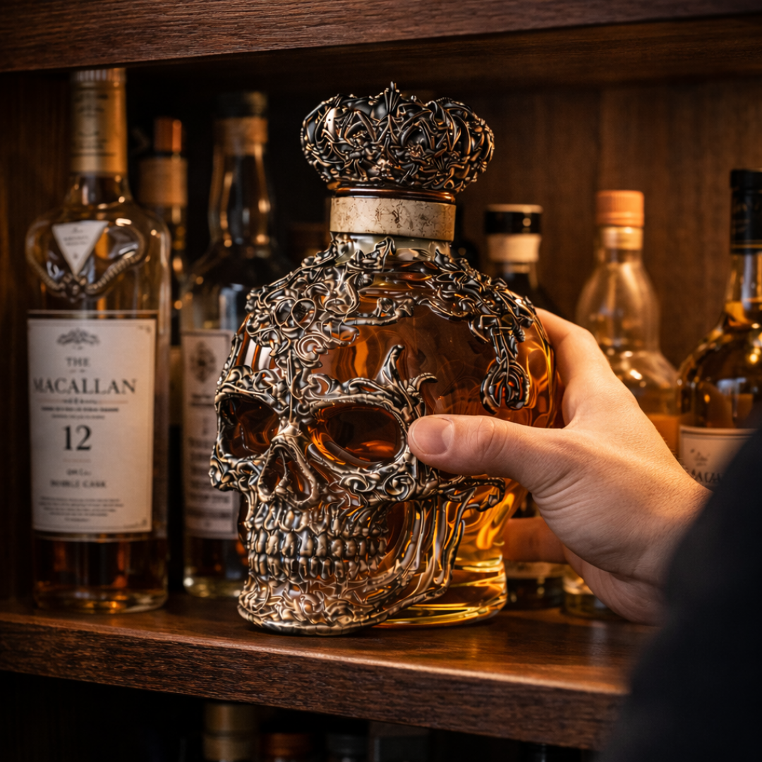 Whisky Bottle – Skull Edition