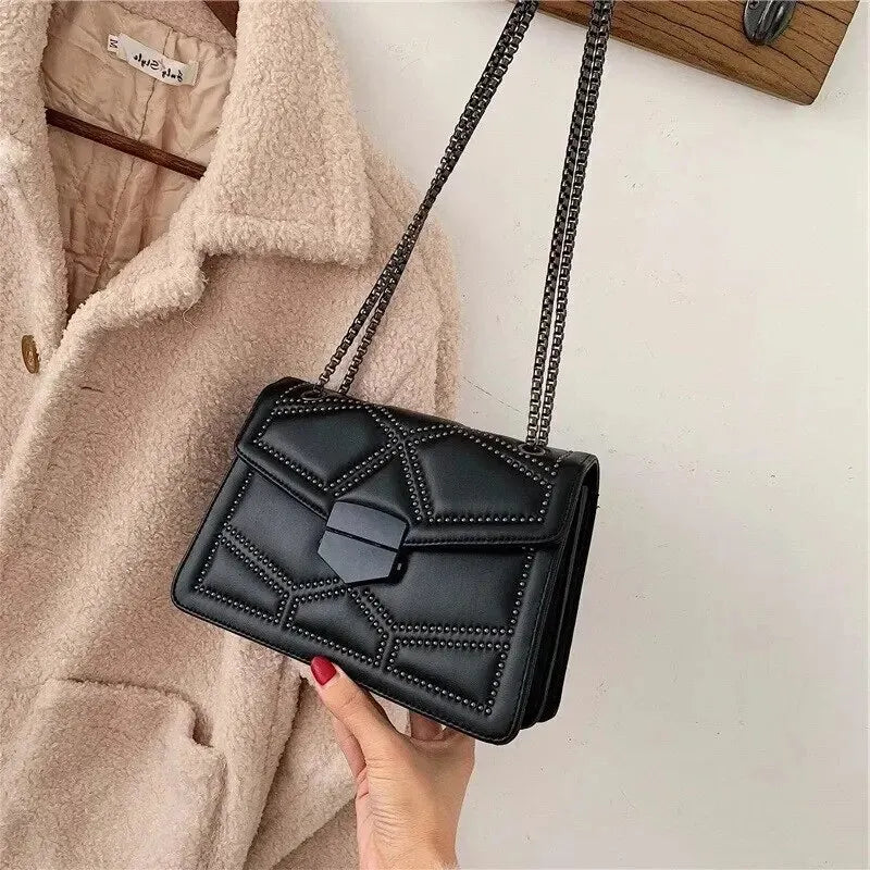 Small Genuine Leather Handbag - Eyla