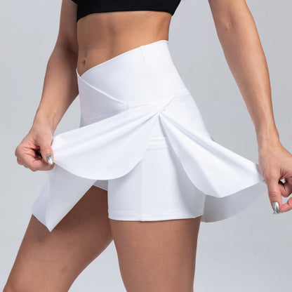 High-Waisted Yoga Skirt Shorts for Fitness and Running