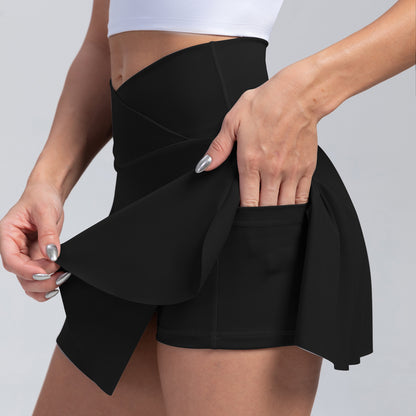 High-Waisted Yoga Skirt Shorts for Fitness and Running